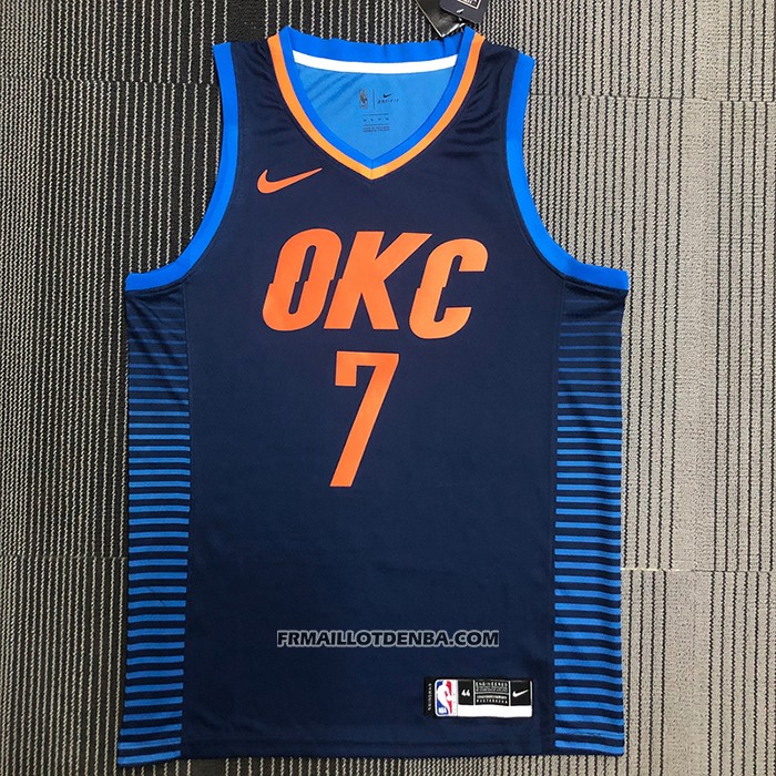 Maillot Oklahoma City Thunder Carmelo Anthony NO 7 Statement Bleu